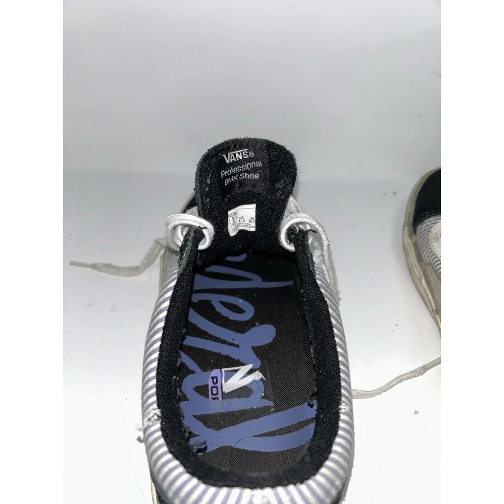 Vans Z2502* Mens Black/Multi Old Skool Pro BMX Skate Shoes Size 8.5M Pinstripe